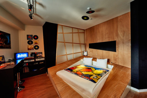 Amsterdam’s Volkshotel commissioned nine designers to creatively customize nine new rooms at t