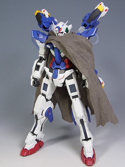 cavalier-renegade:  gunplagamer:  Source MG改造ガンダムXエクシア MG RemodelingExia Gundam X  Why does it need a cloak.   it doesnt that’s why its badass!