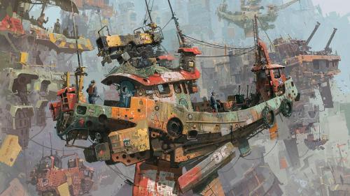 &lsquo;Arrival At Sky Harbour&rsquo;, from the Design Studio Press book 'BLAST&rsquo; by Ian Mcque.(