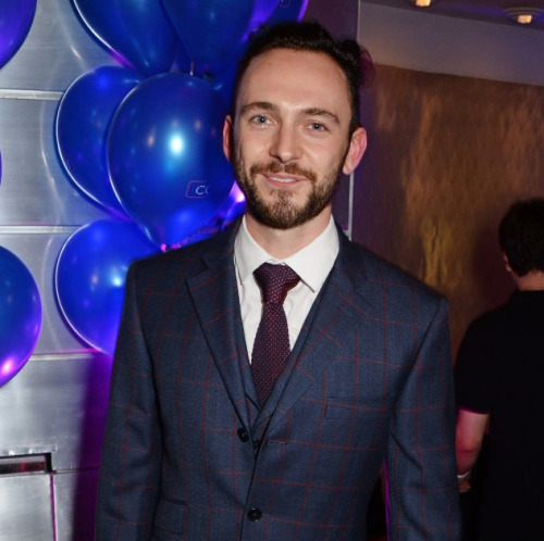 maraschinocheri:George Blagden and Laura Pitt-Pulford at the press night afterparty for Company.