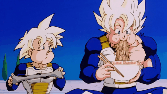ramenuzumaki:  Happy Father’s Day! ❤Alright, Goku is not the best father in the world, BUT he definitely loves his sons. Just look at them!💕