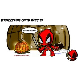 Deadpool&rsquo;s Halloween Safety Tip: Have a safe Halloween&hellip; don&rsquo;t run out of bullets 😜 #deadpool #marvel #marvelcomics #halloween