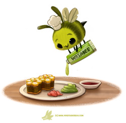 cryptid-creations:  Daily Paint #1237. Wasabee