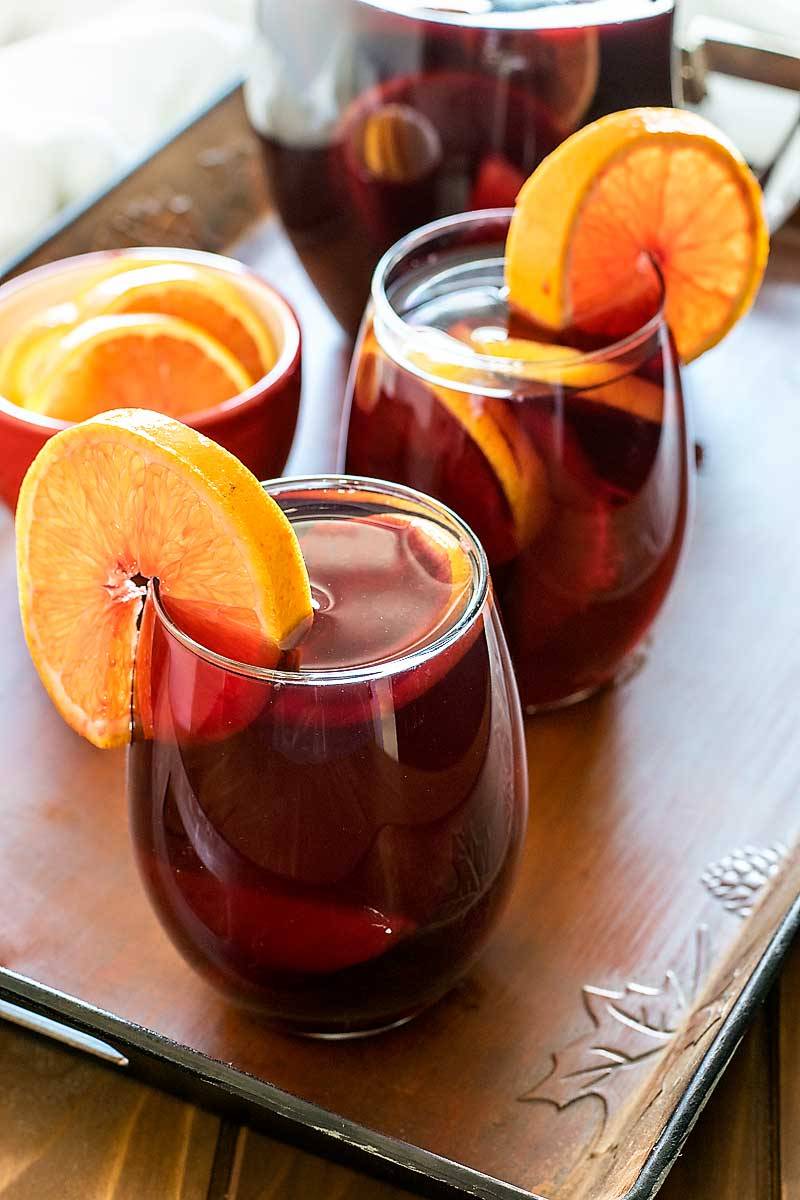 guardians-of-the-food:  Mango Cointreau Sangria! Deliciously sweet mango sangria