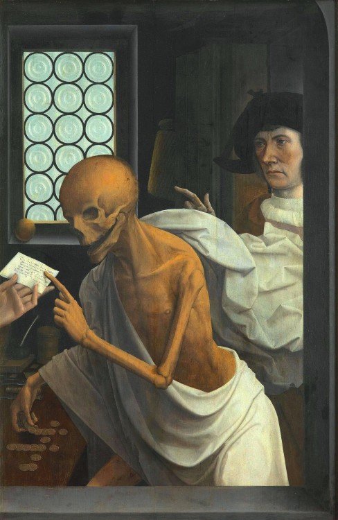 Death and the Miser (1515 - 1521/ Oil on wood / half/detail) - Jan Provoost