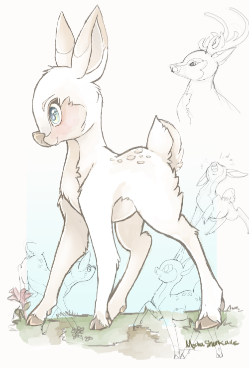 mochashortcake:have some deer sketches  Cutie! ^w^