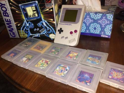 theomeganerd:  A friend of mine dug out some old video games and I snapped a few photos. I’ve not held a Game Boy since I was a kid. So much nostalgia. I was in shock that she still had some of the original boxes. Album also available on Imgur