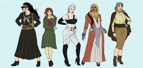 btanselanoican: Took me a long while to make Rule 63 JJBA and it was a lot of fun!!PARTS 5 TO 8 COMI