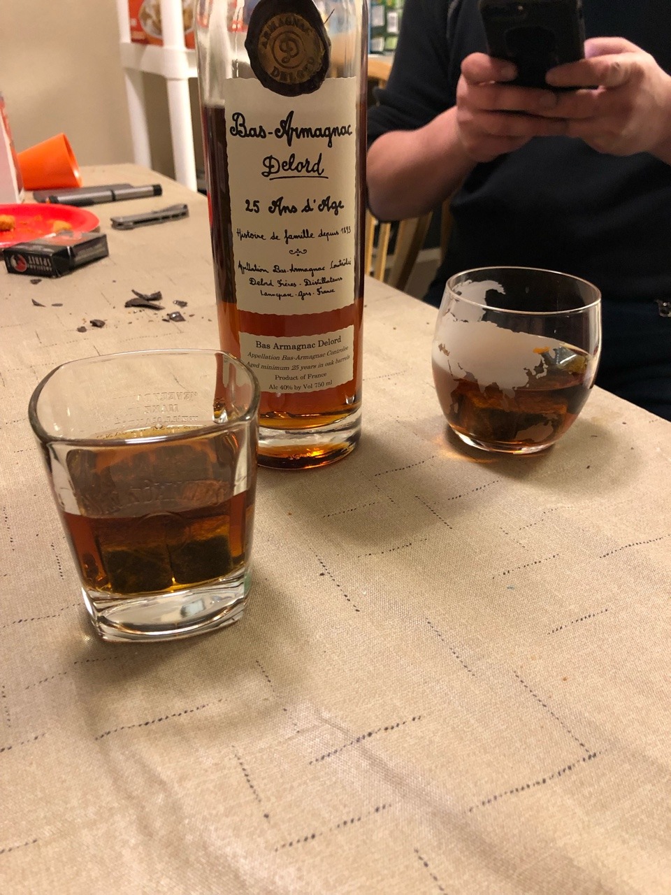 Cheers everyone! Roomy and I are cracking open a bottle of 25 year old French Brandy