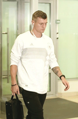 worldcupdaily: Toni Kroos arrives at the Kazan Arena prior to the match vs. South Korea