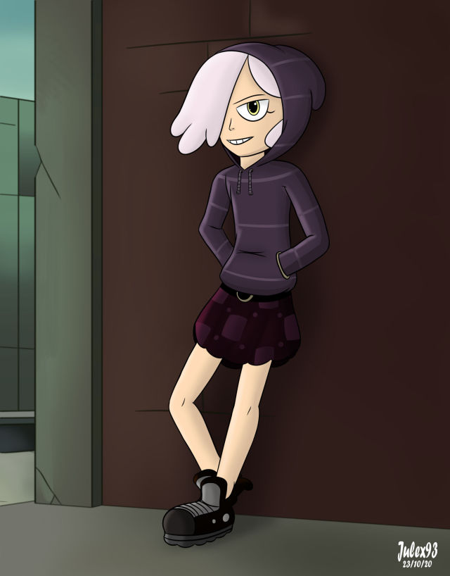 La versión humana de Maddie: Haddie. Su apariencia siempre se me hizo de chica mala y pues las dibuje de ese modo. Espero les...