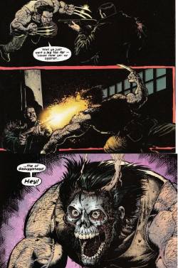 zigwardscissorhands:  Remember that time when The Punisher shot Wolverines face with a shotgun? Then cracked his nuts with a baseball bat? Then ran him over with a steam roller? Good times man, good times.