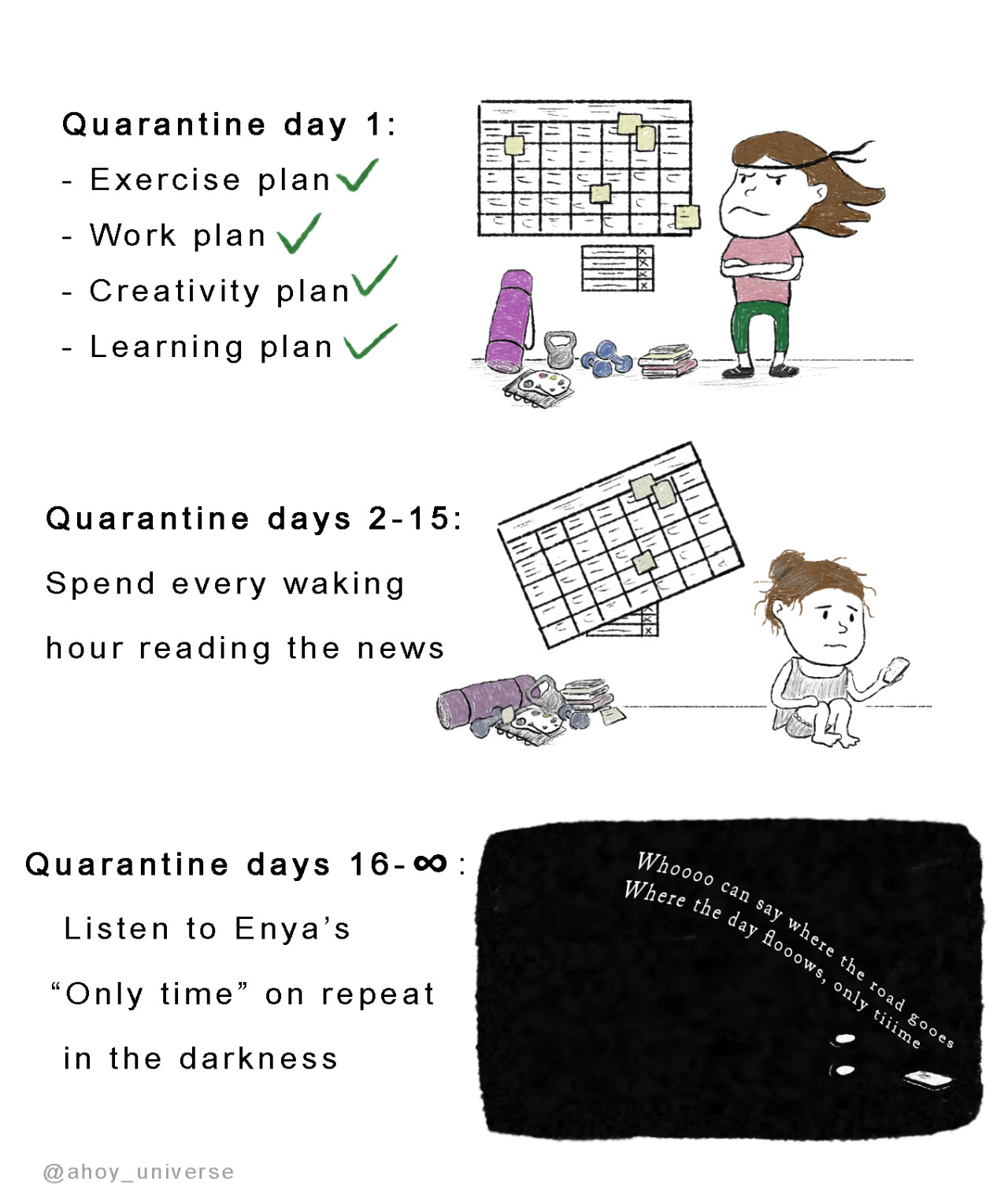 Quarantine Productivity Schedule
Follow on Instagram and Twitter