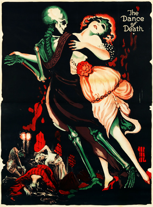 Poster by Josef Fenneker for the lost Fritz Lang film Totentanz, 1919