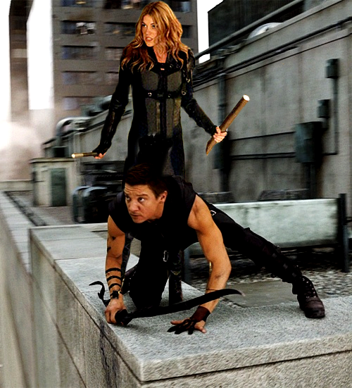 hollandroden-rph:  Adrienne Palicki as Mockingbird & Jeremy Renner as Hawkeye Manip  Requested by Anon 
