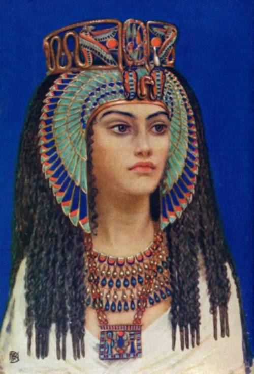 Illustration of Queen TiyeThe Great Royal Wife of the pharaoh Amenhotep III, 14th century BC. Illust