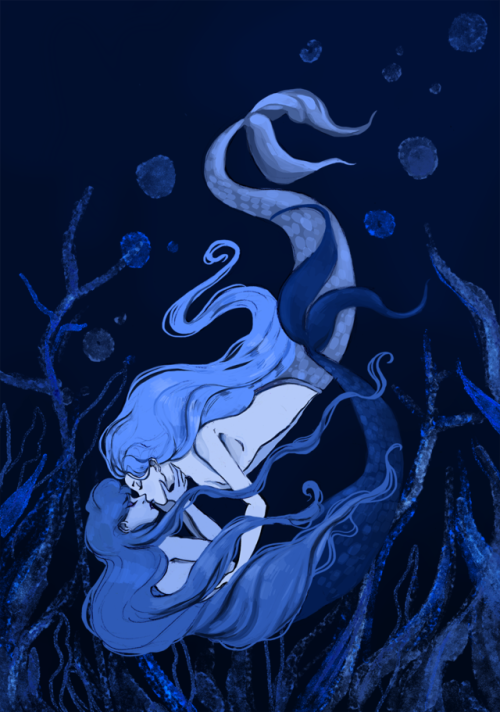 adalheiart:Huevember | Day 19Two mermaids falling for each other and exploring the depths of their l