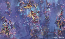 im-fairly-whitty:  lucapisanu:  Hey guys! Here’s a painting of the Land of the dead for Coco done at Disney Publishing :).It’s never enough to say how much I love my team and how hard everyone works here to reach the top quality on every single thing.This