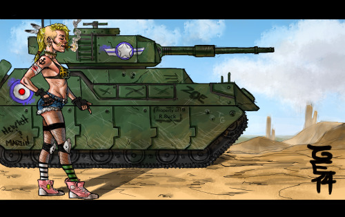 Tank Girl! just a late peice i did for @sketch_dailies cuz it seemed fun! doing some furthe experime