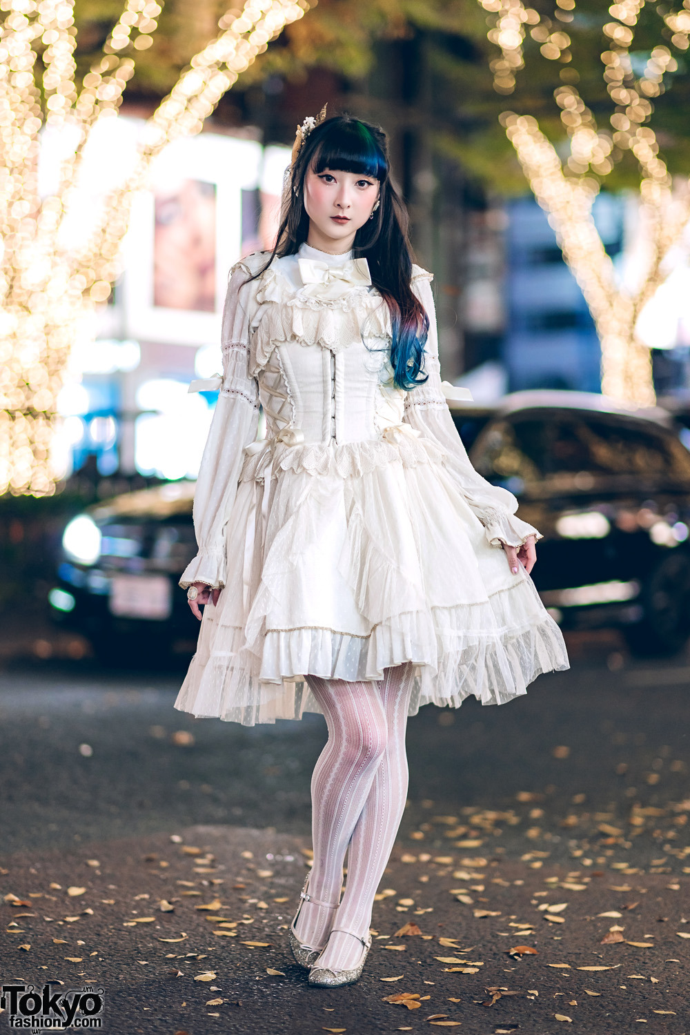 tokyo-fashion:Tokyo-based fashion model RinRin Doll on the street in Harajuku wearing