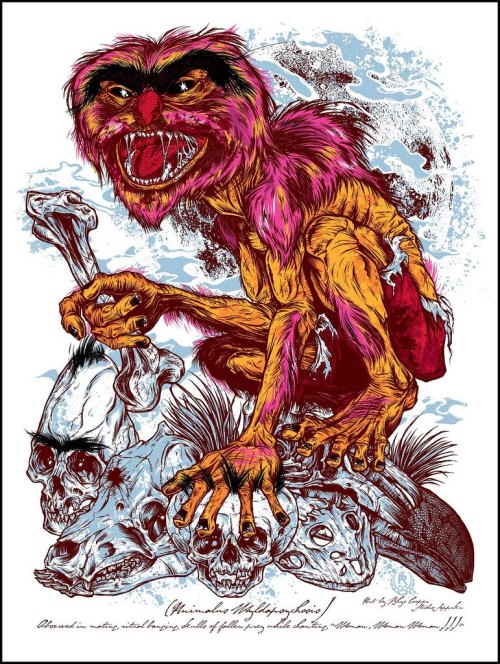 comicwarz:  Cookie Monster, Oscar the Grouch, and Animal by Rhys Cooper 