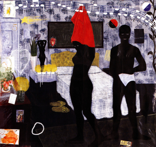sulphuriclike:Kerry James Marshall_Could this be love_1992