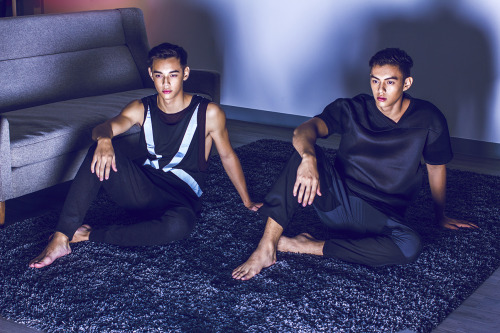 tofftumbles:  On The Double Kevin Redder and Erie Obsena for H&M // The Philippine Daily Inquirer Photography: Toff Tiozon Styling: RJ Roque Makeup: Justine Del Rosario & Paulo Maranan Hair: Jet Babas