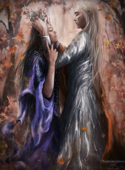 eldamaranquendi: Thranduil and Lanthirwen by Kaprriss