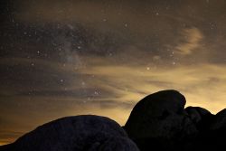 noirchrome:  just–space:  Cloudy Milky Way in Joshua Tree NP  js