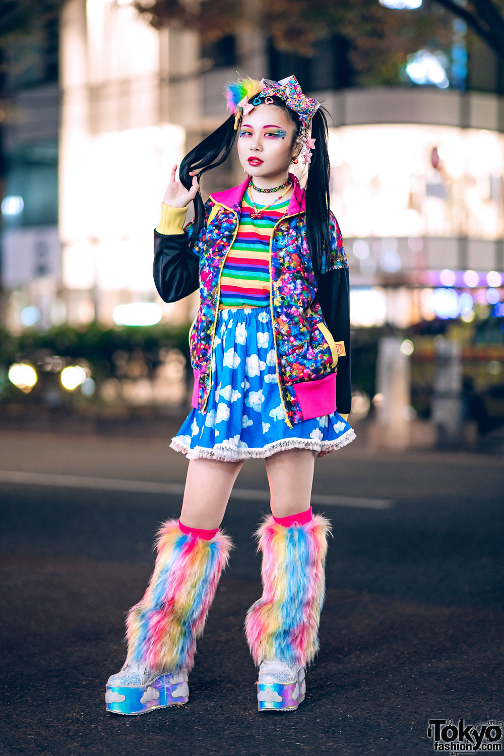 tokyo-fashion:  Japanese art school student Chami on the street in Harajuku wearing