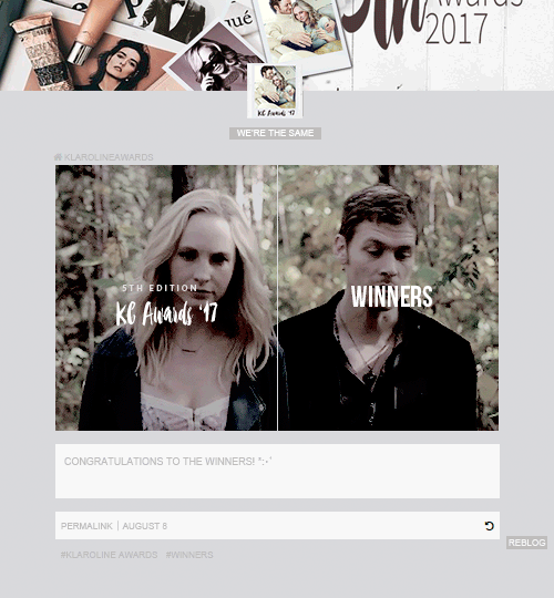 klarolineawards: We’ve tallied the results and your 2017 winners are here! Stay tuned for anno
