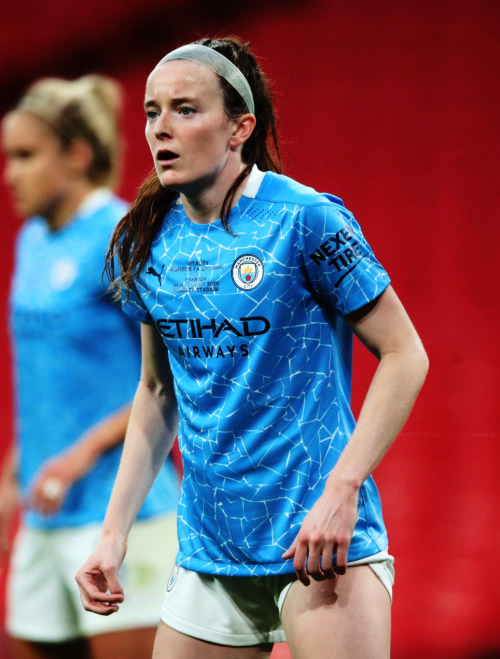 Rose Lavelle of Manchester City celebrates after scoring the team&rsquo;s first goal during the 