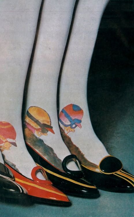 Charles Jourdan shoes ad by Guy Bourdin in Vogue, 1967