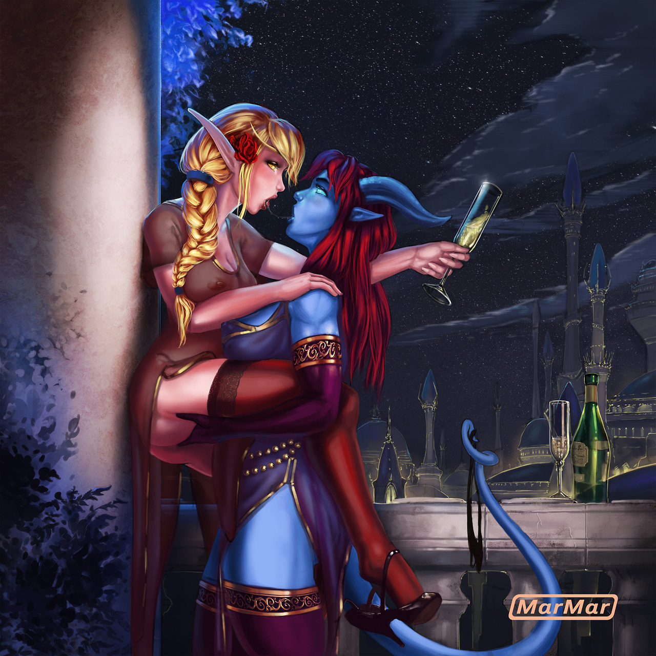 New WoW Commission finished, 2 students of the cultural exchange program celebrate