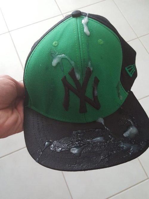 jockjizz:Keeping his hot college jock son’s cap in perfect condition…