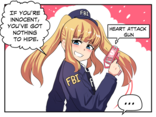 merryweather-comics: FBI-chan visits Citizen-kun
