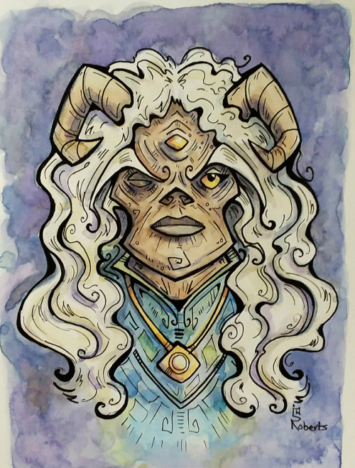 Mother Aughra sketch - relaxing and finishing Dark Crystal - Age of Resistance! www.corinneroberts.c