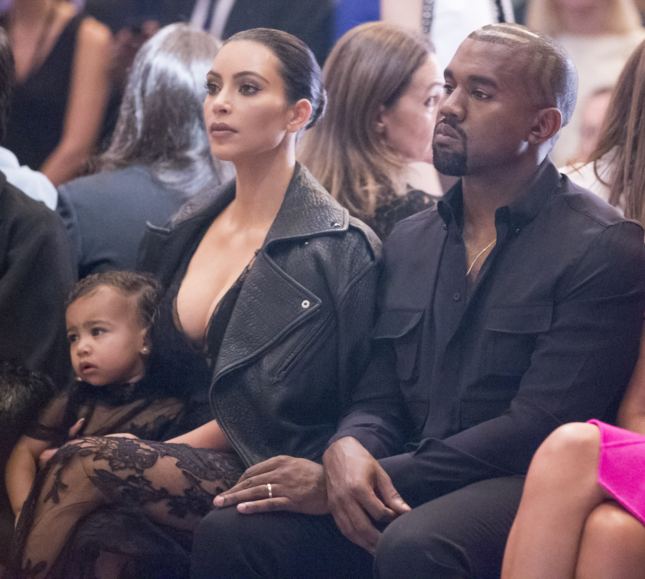 kimkanyekimye:  More of Kim, Kanye, North &amp; Kris front row at the SS15 Givenchy