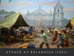 memecucker:  Diorama of the Battle of Balangiga from the Ayala Museum in Makati City, Philippines   Sometimes described as the Little Bighorn of the Filipino-American War, the uprising consisted of the ordinary townsfolk of Balangiga rising up against