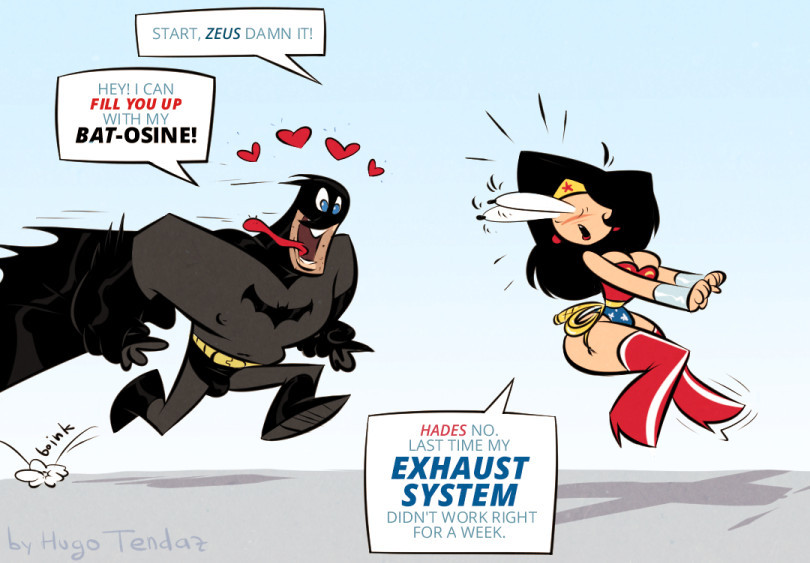 Batman and Wonder Woman - Bat-osine&ldquo;Is that a new gadget in your utility