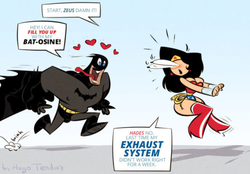 Batman and Wonder Woman - Bat-osine“Is that a new gadget in your utility belt or you’re just happy to see me?” :DNewgrounds Twitter DeviantArt  Youtube Picarto Twitch
