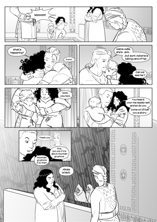 9musesandanoldmind: amazonomachycomic: Second Arc Second Chapter - p. 5. New pages! And also an anno