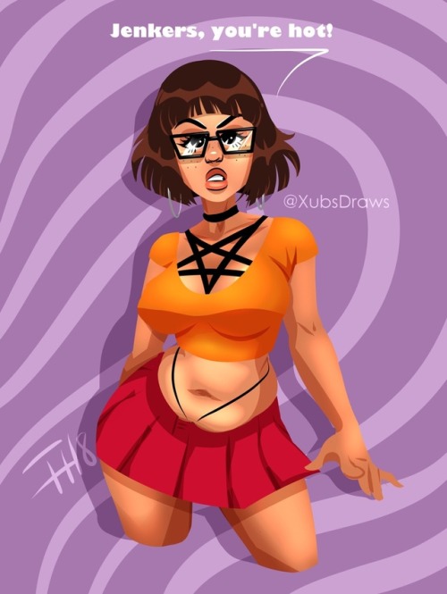 Sex ScoobyDoo Pa Pa! Velma Pinup based on Inanna pictures