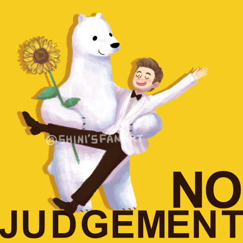 shinisfanart:No Judgement~ I’d love to see Niall dancing with the polar bear in the music video lol.