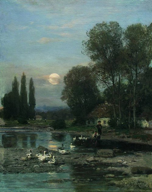 fleurdulys:Landscape - Vladimir Orlovsky~1890