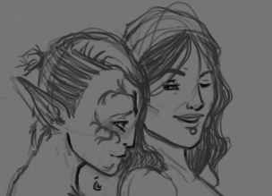 Daily doodle! 7 minutes from the deadline. Take that, life.Merrill and Isabela!Also Merrill’s concep
