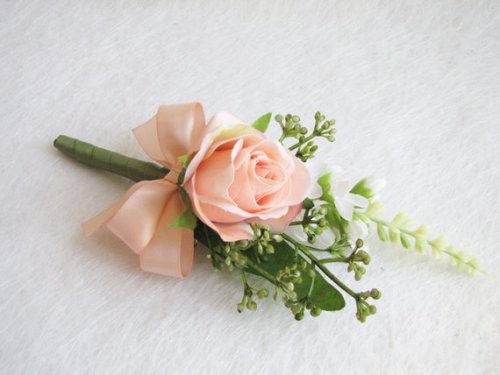 Peach Rose Corsage //HydrangeasLover