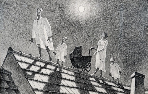 finjigoga:Franz Sedlacek (1891-1945), “Die Nachtwandler (The Sleepwalkers)”, 1933.