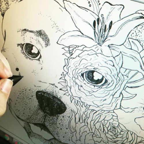 Tattoo Commission for Simonawork in progress @tattoodo @tattooartistmagazine #tatuaggio #tattoodog