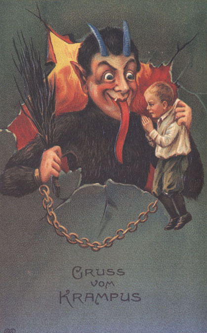 odditiesoflife:  Meet Krampus the Devil of Christmas  Half-goat, half-demon, all